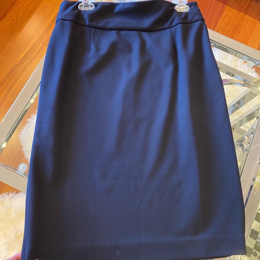 Navy pencil skirt